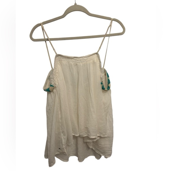 Elegant Cream and Green Camisole Top - Picture 2 of 2